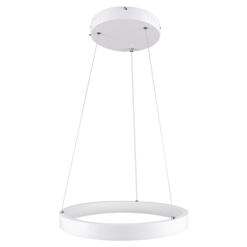 GLOBOSTAR® NEMESIS 61156 Μοντέρνο Κρεμαστό Φωτιστικό Οροφής LED 30W 3513lm 360° AC 220-240V IP20 Ρυθμιζόμενο Λευκό CCT με Χειριστήριο από 2700K έως 6000K Dimmable - Lumileds SMD Chip - Λευκό Ματ - Μ40 x Π40 x Υ4cm - 3 Χρόνια Εγγύηση