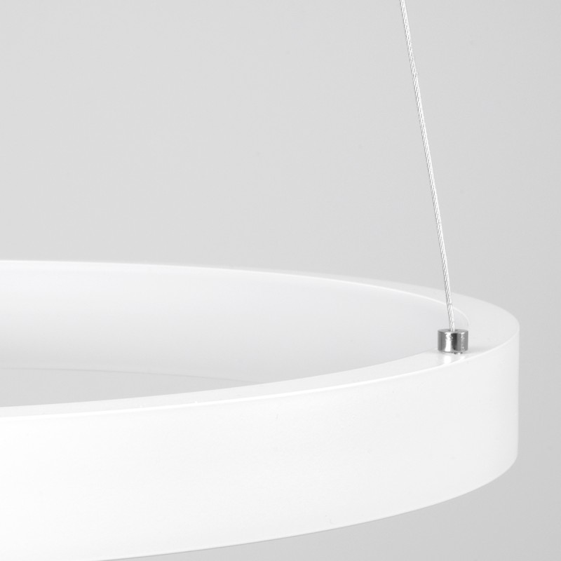 GLOBOSTAR® NEMESIS 61156 Μοντέρνο Κρεμαστό Φωτιστικό Οροφής LED 30W 3513lm 360° AC 220-240V IP20 Ρυθμιζόμενο Λευκό CCT με Χειριστήριο από 2700K έως 6000K Dimmable - Lumileds SMD Chip - Λευκό Ματ - Μ40 x Π40 x Υ4cm - 3 Χρόνια Εγγύηση