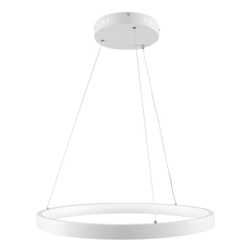 GloboStar® NEMESIS 61159 Κρεμαστό Φωτιστικό Δαχτυλίδι-Κύκλος LED CCT 45W 5230lm 360° AC 220-240V - Εναλλαγή Φωτισμού μέσω Τηλεχειριστηρίου All In One Ψυχρό 6000k+Φυσικό 4500k+Θερμό 2700k Dimmable Φ60cm - Λευκό - 3 Years Warranty