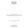 GloboStar® NEMESIS TRIO 61168 Κρεμαστό Φωτιστικό Δαχτυλίδι-Κύκλος LED CCT 100W 12123lm 360° AC 220-240V - Εναλλαγή Φωτισμού μέσω Τηλεχειριστηρίου All In One Ψυχρό 6000k+Φυσικό 4500k+Θερμό 2700k Dimmable Φ25+40+60cm - Λευκό - 3 Years Warranty