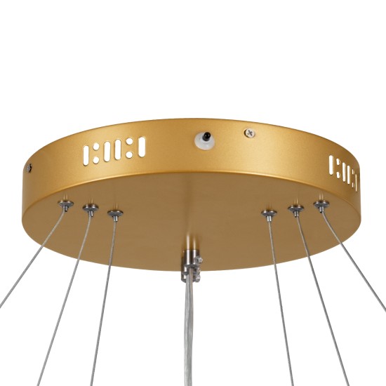 GLOBOSTAR® NEMESIS TRIO 61172 Μοντέρνο Κρεμαστό Φωτιστικό Οροφής LED 120W 14723lm 360° AC 220-240V IP20 Ρυθμιζόμενο Λευκό CCT με Χειριστήριο από 2700K έως 6000K Dimmable - Lumileds SMD Chip - Χρυσό Βούρτσας - Μ80 x Π80 x Υ60cm - 3 Χρόνια Εγγύηση GLOBOSTAR® NEMESIS TRIO 61172 Μοντέρνο Κρεμαστό Φωτιστικό Οροφής LED 120W 14723lm 360° AC 220-240V IP20 Ρυθμιζόμενο Λευκό CCT με Χειριστήριο από 2700K έως 6000K Dimmable - Lumileds SMD Chip - Χρυσό Βούρτσας - Μ80 x Π80 x Υ60cm - 3 Χρόνια Εγγύηση