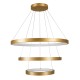 GLOBOSTAR® NEMESIS TRIO 61172-DECO Μοντέρνο Κρεμαστό Φωτιστικό Οροφής LED 120W 14723lm 360° AC 220-240V IP20 Ρυθμιζόμενο Λευκό CCT με Χειριστήριο από 2700K έως 6000K Dimmable - Lumileds SMD Chip - Χρυσό Βούρτσας - Μ40 x Π60 x Υ80cm - 3 Χρόνια Εγγύηση GloboStar® NEMESIS TRIO 61172-DECO Κρεμαστό Φωτιστικό Δαχτυλίδι-Κύκλος LED CCT 120W 14723lm 360° AC 220-240V - Εναλλαγή Φωτισμού μέσω Τηλεχειριστηρίου All In One Ψυχρό 6000k+Φυσικό 4500k+Θερμό 2700k Dimmable Φ40+60+80cm - Χρυσό Βούρτσας - 3 Years Warranty
