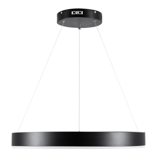 GLOBOSTAR® VENOM 61176 Μοντέρνο Κρεμαστό Φωτιστικό Οροφής LED 45W 5269lm 120° AC 220-240V IP20 Ρυθμιζόμενο Λευκό CCT με Χειριστήριο από 2700K έως 6000K Dimmable - Lumileds SMD Chip - Μαύρο Ματ - Μ60 x Π60 x Υ6.5cm - 3 Χρόνια Εγγύηση GloboStar® VENOM 61176 Κρεμαστό Φωτιστικό Δαχτυλίδι-Κύκλος LED CCT 45W 5269lm 120° AC 220-240V - Εναλλαγή Φωτισμού μέσω Τηλεχειριστηρίου All In One Ψυχρό 6000K+Φυσικό 4500K+Θερμό 2700K Dimmable Φ60cm - Μαύρο - 3 Years Warranty