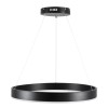 GloboStar® VENOM 61176 Κρεμαστό Φωτιστικό Δαχτυλίδι-Κύκλος LED CCT 45W 5269lm 120° AC 220-240V - Εναλλαγή Φωτισμού μέσω Τηλεχειριστηρίου All In One Ψυχρό 6000K+Φυσικό 4500K+Θερμό 2700K Dimmable Φ60cm - Μαύρο - 3 Years Warranty