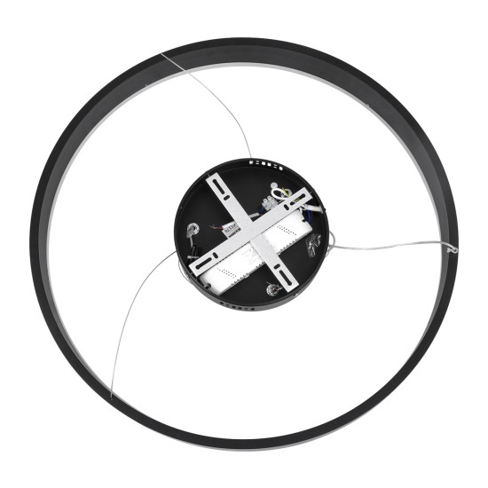 GLOBOSTAR® VENOM 61176 Μοντέρνο Κρεμαστό Φωτιστικό Οροφής LED 45W 5269lm 120° AC 220-240V IP20 Ρυθμιζόμενο Λευκό CCT με Χειριστήριο από 2700K έως 6000K Dimmable - Lumileds SMD Chip - Μαύρο Ματ - Μ60 x Π60 x Υ6.5cm - 3 Χρόνια Εγγύηση GloboStar® VENOM 61176 Κρεμαστό Φωτιστικό Δαχτυλίδι-Κύκλος LED CCT 45W 5269lm 120° AC 220-240V - Εναλλαγή Φωτισμού μέσω Τηλεχειριστηρίου All In One Ψυχρό 6000K+Φυσικό 4500K+Θερμό 2700K Dimmable Φ60cm - Μαύρο - 3 Years Warranty