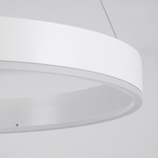 GloboStar® VENOM 61177 Κρεμαστό Φωτιστικό Δαχτυλίδι-Κύκλος LED CCT 45W 5269lm 120° AC 220-240V - Εναλλαγή Φωτισμού μέσω Τηλεχειριστηρίου All In One Ψυχρό 6000K+Φυσικό 4500K+Θερμό 2700K Dimmable Φ60cm - Λευκό - 3 Years Warranty GloboStar® VENOM 61177 Κρεμαστό Φωτιστικό Δαχτυλίδι-Κύκλος LED CCT 45W 5269lm 120° AC 220-240V - Εναλλαγή Φωτισμού μέσω Τηλεχειριστηρίου All In One Ψυχρό 6000K+Φυσικό 4500K+Θερμό 2700K Dimmable Φ60cm - Λευκό - 3 Years Warranty