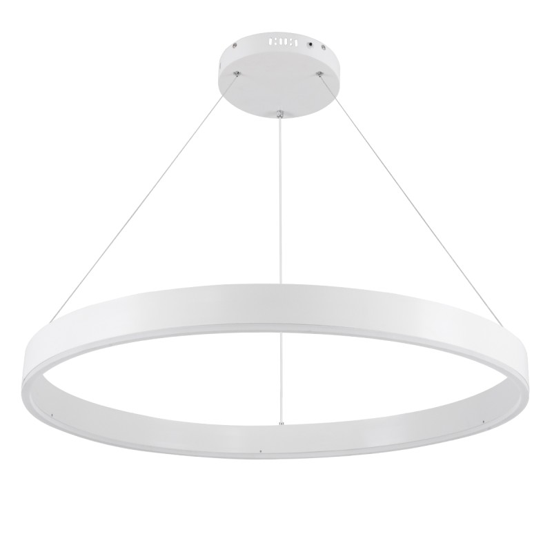 GLOBOSTAR® VENOM 61180 Μοντέρνο Κρεμαστό Φωτιστικό Οροφής LED 67W 7863lm 120° AC 220-240V IP20 Ρυθμιζόμενο Λευκό CCT με Χειριστήριο από 2700K έως 6000K Dimmable - Lumileds SMD Chip - Λευκό Ματ - Μ80 x Π80 x Υ6.5cm - 3 Χρόνια Εγγύηση