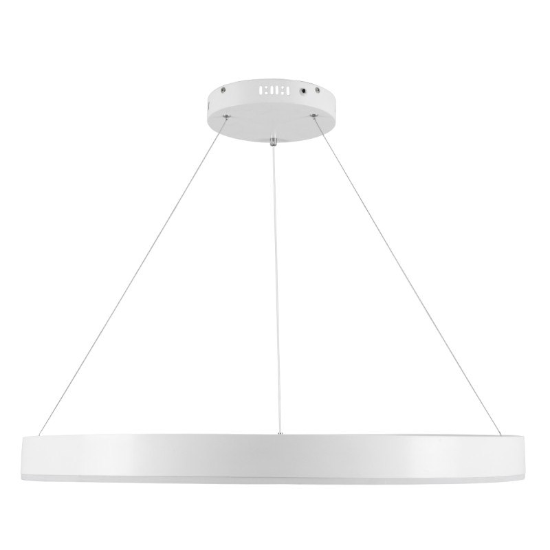 GLOBOSTAR® VENOM 61180 Μοντέρνο Κρεμαστό Φωτιστικό Οροφής LED 67W 7863lm 120° AC 220-240V IP20 Ρυθμιζόμενο Λευκό CCT με Χειριστήριο από 2700K έως 6000K Dimmable - Lumileds SMD Chip - Λευκό Ματ - Μ80 x Π80 x Υ6.5cm - 3 Χρόνια Εγγύηση