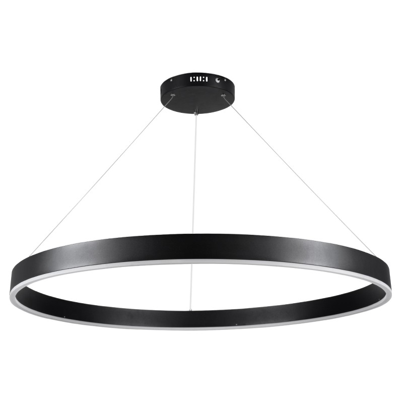 GLOBOSTAR® VENOM 61182 Μοντέρνο Κρεμαστό Φωτιστικό Οροφής LED 75W 8818lm 120° AC 220-240V IP20 Ρυθμιζόμενο Λευκό CCT με Χειριστήριο από 2700K έως 6000K Dimmable - Lumileds SMD Chip - Μαύρο Ματ - Μ100 x Π100 x Υ6.5cm - 3 Χρόνια Εγγύηση