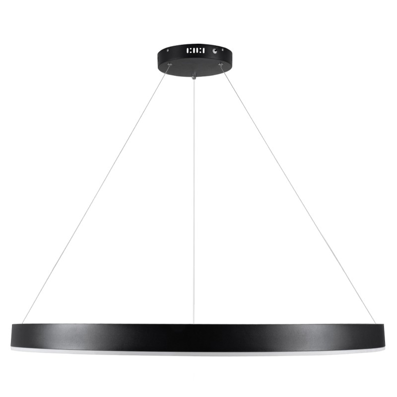 GLOBOSTAR® VENOM 61182 Μοντέρνο Κρεμαστό Φωτιστικό Οροφής LED 75W 8818lm 120° AC 220-240V IP20 Ρυθμιζόμενο Λευκό CCT με Χειριστήριο από 2700K έως 6000K Dimmable - Lumileds SMD Chip - Μαύρο Ματ - Μ100 x Π100 x Υ6.5cm - 3 Χρόνια Εγγύηση