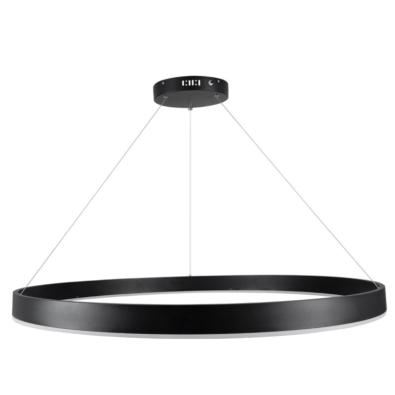 GLOBOSTAR® VENOM 61182 Μοντέρνο Κρεμαστό Φωτιστικό Οροφής LED 75W 8818lm 120° AC 220-240V IP20 Ρυθμιζόμενο Λευκό CCT με Χειριστήριο από 2700K έως 6000K Dimmable - Lumileds SMD Chip - Μαύρο Ματ - Μ100 x Π100 x Υ6.5cm - 3 Χρόνια Εγγύηση