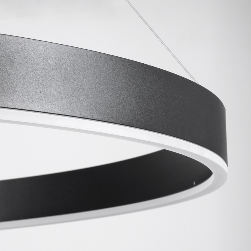 GLOBOSTAR® VENOM 61182 Μοντέρνο Κρεμαστό Φωτιστικό Οροφής LED 75W 8818lm 120° AC 220-240V IP20 Ρυθμιζόμενο Λευκό CCT με Χειριστήριο από 2700K έως 6000K Dimmable - Lumileds SMD Chip - Μαύρο Ματ - Μ100 x Π100 x Υ6.5cm - 3 Χρόνια Εγγύηση