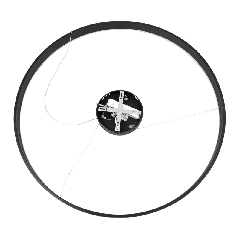 GLOBOSTAR® VENOM 61182 Μοντέρνο Κρεμαστό Φωτιστικό Οροφής LED 75W 8818lm 120° AC 220-240V IP20 Ρυθμιζόμενο Λευκό CCT με Χειριστήριο από 2700K έως 6000K Dimmable - Lumileds SMD Chip - Μαύρο Ματ - Μ100 x Π100 x Υ6.5cm - 3 Χρόνια Εγγύηση