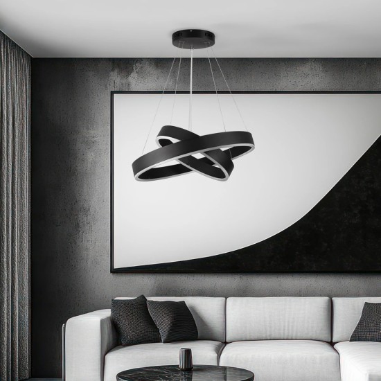 kelvo® VENOM 61185-DECO Μοντέρνο Κρεμαστό Φωτιστικό Οροφής LED 75W 8818lm 120° AC 220-240V IP20 Ρυθμιζόμενο Λευκό CCT με Χειριστήριο από 2700K έως 6000K Dimmable - Lumileds SMD Chip - Μαύρο Ματ - Μ60 x Π60 x Υ40cm - 3 Χρόνια Εγγύηση kelvo® VENOM 61185-DECO Μοντέρνο Κρεμαστό Φωτιστικό Οροφής LED 75W 8818lm 120° AC 220-240V IP20 Ρυθμιζόμενο Λευκό CCT με Χειριστήριο από 2700K έως 6000K Dimmable - Lumileds SMD Chip - Μαύρο Ματ - Μ60 x Π60 x Υ40cm - 3 Χρόνια Εγγύηση