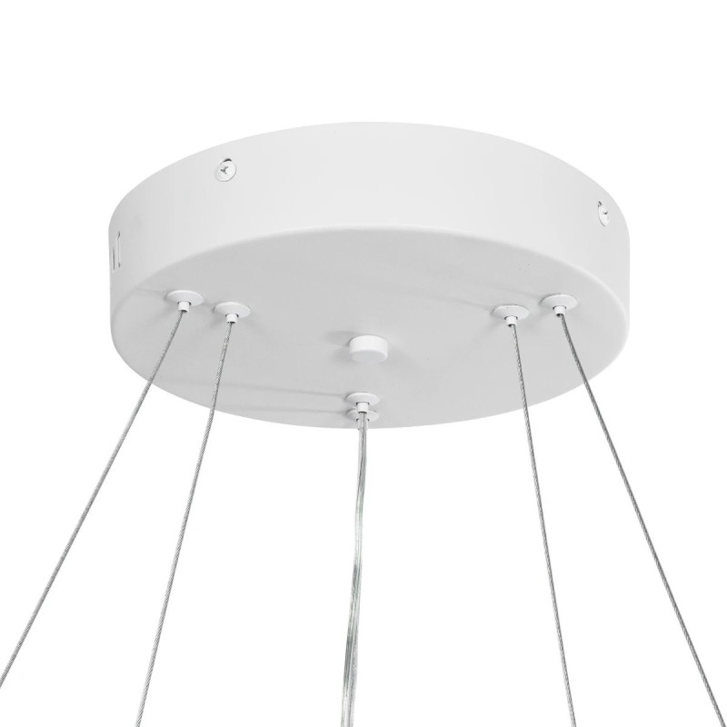 kelvo® VENOM 61186-DECO Μοντέρνο Κρεμαστό Φωτιστικό Οροφής LED 75W 8818lm 120° AC 220-240V IP20 Ρυθμιζόμενο Λευκό CCT με Χειριστήριο από 2700K έως 6000K Dimmable - Lumileds SMD Chip - Λευκό Ματ - Μ60 x Π60 x Υ40cm - 3 Χρόνια Εγγύηση