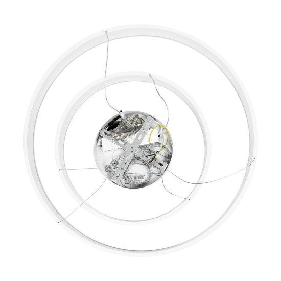 kelvo® VENOM 61186-DECO Μοντέρνο Κρεμαστό Φωτιστικό Οροφής LED 75W 8818lm 120° AC 220-240V IP20 Ρυθμιζόμενο Λευκό CCT με Χειριστήριο από 2700K έως 6000K Dimmable - Lumileds SMD Chip - Λευκό Ματ - Μ60 x Π60 x Υ40cm - 3 Χρόνια Εγγύηση