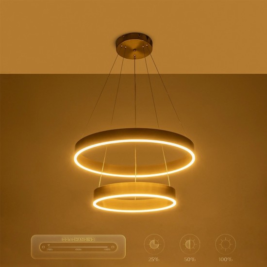 kelvo® VENOM 61187 Μοντέρνο Κρεμαστό Φωτιστικό Οροφής LED 75W 8818lm 120° AC 220-240V IP20 Ρυθμιζόμενο Λευκό CCT με Χειριστήριο από 2700K έως 6000K Dimmable - Lumileds SMD Chip - Χρυσό Βούρτσας - Μ60 x Π60 x Υ40cm - 3 Χρόνια Εγγύηση kelvo® VENOM 61187 Μοντέρνο Κρεμαστό Φωτιστικό Οροφής LED 75W 8818lm 120° AC 220-240V IP20 Ρυθμιζόμενο Λευκό CCT με Χειριστήριο από 2700K έως 6000K Dimmable - Lumileds SMD Chip - Χρυσό Βούρτσας - Μ60 x Π60 x Υ40cm - 3 Χρόνια Εγγύηση