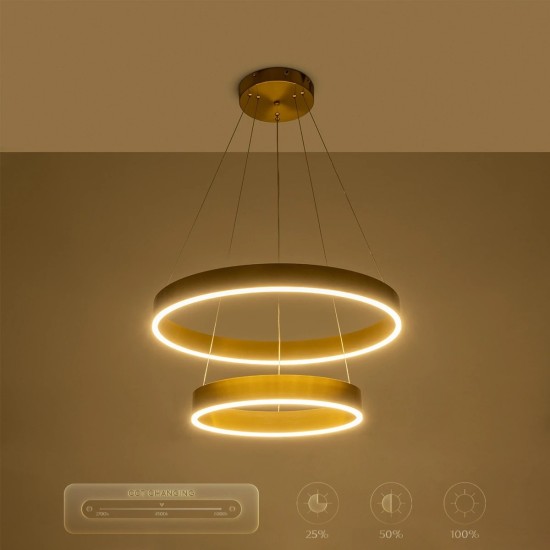 kelvo® VENOM 61187 Μοντέρνο Κρεμαστό Φωτιστικό Οροφής LED 75W 8818lm 120° AC 220-240V IP20 Ρυθμιζόμενο Λευκό CCT με Χειριστήριο από 2700K έως 6000K Dimmable - Lumileds SMD Chip - Χρυσό Βούρτσας - Μ60 x Π60 x Υ40cm - 3 Χρόνια Εγγύηση kelvo® VENOM 61187 Μοντέρνο Κρεμαστό Φωτιστικό Οροφής LED 75W 8818lm 120° AC 220-240V IP20 Ρυθμιζόμενο Λευκό CCT με Χειριστήριο από 2700K έως 6000K Dimmable - Lumileds SMD Chip - Χρυσό Βούρτσας - Μ60 x Π60 x Υ40cm - 3 Χρόνια Εγγύηση