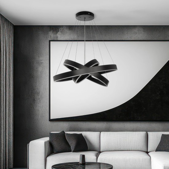kelvo® VENOM 61188-DECO Μοντέρνο Κρεμαστό Φωτιστικό Οροφής LED 120W 14158lm 120° AC 220-240V IP20 Ρυθμιζόμενο Λευκό CCT με Χειριστήριο από 2700K έως 6000K Dimmable - Lumileds SMD Chip - Μαύρο Ματ - Μ80 x Π80 x Υ60cm - 3 Χρόνια Εγγύηση kelvo® VENOM 61188-DECO Μοντέρνο Κρεμαστό Φωτιστικό Οροφής LED 120W 14158lm 120° AC 220-240V IP20 Ρυθμιζόμενο Λευκό CCT με Χειριστήριο από 2700K έως 6000K Dimmable - Lumileds SMD Chip - Μαύρο Ματ - Μ80 x Π80 x Υ60cm - 3 Χρόνια Εγγύηση