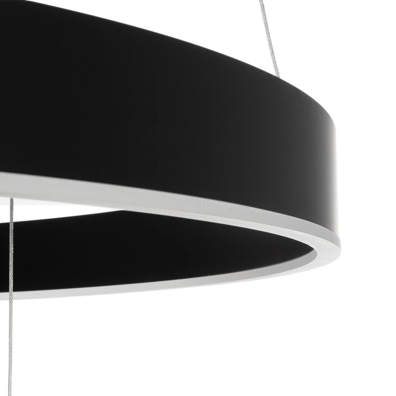 kelvo® VENOM 61188 Μοντέρνο Κρεμαστό Φωτιστικό Οροφής LED 120W 14158lm 120° AC 220-240V IP20 Ρυθμιζόμενο Λευκό CCT με Χειριστήριο από 2700K έως 6000K Dimmable - Lumileds SMD Chip - Μαύρο Ματ - Μ80 x Π80 x Υ60cm - 3 Χρόνια Εγγύηση