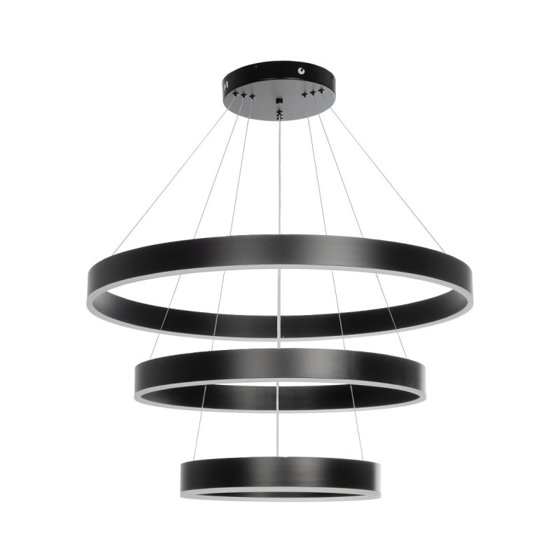 kelvo® VENOM 61188-DECO Μοντέρνο Κρεμαστό Φωτιστικό Οροφής LED 120W 14158lm 120° AC 220-240V IP20 Ρυθμιζόμενο Λευκό CCT με Χειριστήριο από 2700K έως 6000K Dimmable - Lumileds SMD Chip - Μαύρο Ματ - Μ80 x Π80 x Υ60cm - 3 Χρόνια Εγγύηση