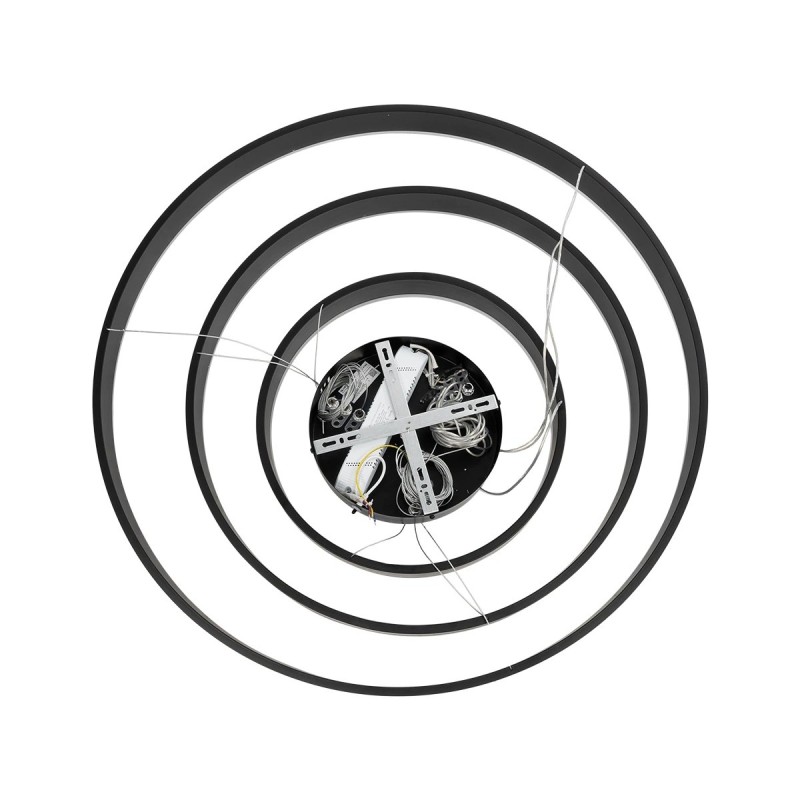 kelvo® VENOM 61188-DECO Μοντέρνο Κρεμαστό Φωτιστικό Οροφής LED 120W 14158lm 120° AC 220-240V IP20 Ρυθμιζόμενο Λευκό CCT με Χειριστήριο από 2700K έως 6000K Dimmable - Lumileds SMD Chip - Μαύρο Ματ - Μ80 x Π80 x Υ60cm - 3 Χρόνια Εγγύηση