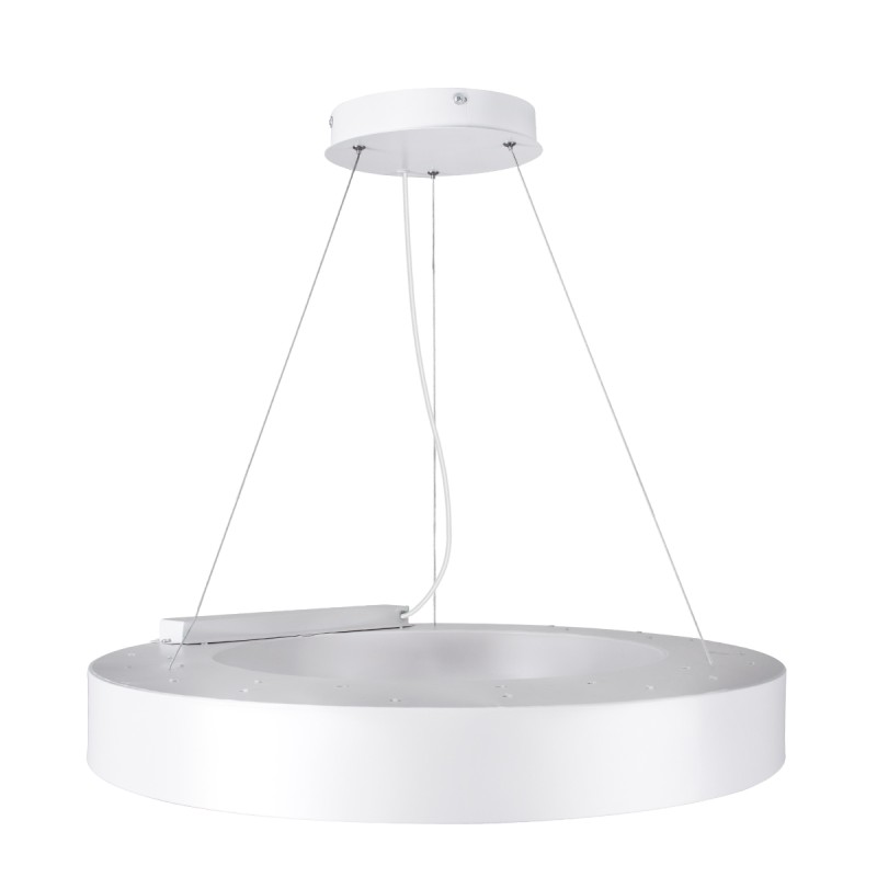 GloboStar® RA 61195 Κρεμαστό Φωτιστικό Δαχτυλίδι-Κύκλος LED CCT 67W 7370lm 120° AC 220-240V - Εναλλαγή Φωτισμού μέσω Τηλεχειριστηρίου All In One Ψυχρό 6000k+Φυσικό 4500k+Θερμό 2700k Dimmable Φ60cm - Λευκό - 3 Years Warranty