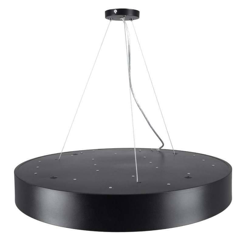 GloboStar® BURTON 61202-S Πλαφονιέρα Οροφής LED CCT 75W 8625lm 120° AC 220-240V - Εναλλαγή Φωτισμού μέσω Τηλεχειριστηρίου All In One Ψυχρό 6000k+Φυσικό 4500k+Θερμό 2700k Dimmable Φ60cm - Μαύρο - 3 Years Warranty