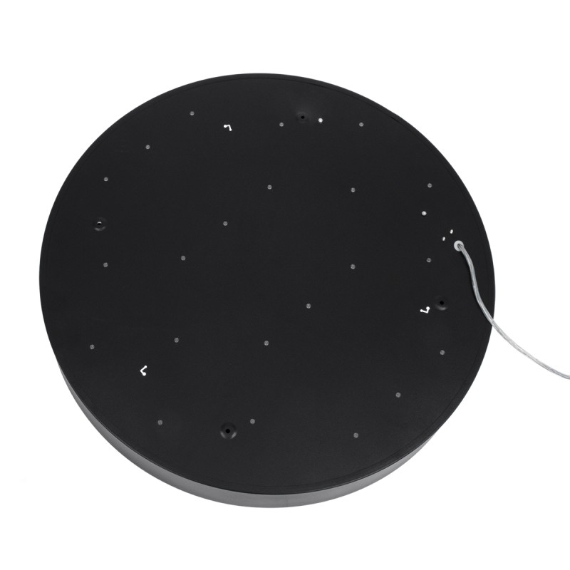 GloboStar® BURTON 61202-S Πλαφονιέρα Οροφής LED CCT 75W 8625lm 120° AC 220-240V - Εναλλαγή Φωτισμού μέσω Τηλεχειριστηρίου All In One Ψυχρό 6000k+Φυσικό 4500k+Θερμό 2700k Dimmable Φ60cm - Μαύρο - 3 Years Warranty