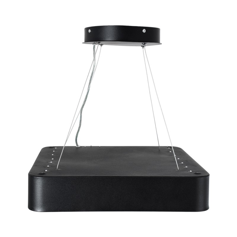 GloboStar® KAMALA 61206-S Πλαφονιέρα Οροφής LED CCT 67W 7370lm 120° AC 220-240V - Εναλλαγή Φωτισμού μέσω Τηλεχειριστηρίου All In One Ψυχρό 6000k+Φυσικό 4500k+Θερμό 2700k Dimmable Μ40 x Π40 x Υ8cm- Μαύρο - 3 Years Warranty