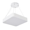 GloboStar® KAMALA 61207-P Κρεμαστή Πλαφονιέρα Οροφής LED CCT 67W 7370lm 120° AC 220-240V - Εναλλαγή Φωτισμού μέσω Τηλεχειριστηρίου All In One Ψυχρό 6000k+Φυσικό 4500k+Θερμό 2700k Dimmable Μ40 x Π40 x Υ8cm - Λευκό - 3 Years Warranty