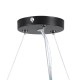 GloboStar® KAMALA 61208-P Κρεμαστή Πλαφονιέρα Οροφής LED CCT 75W 8625lm 120° AC 220-240V - Εναλλαγή Φωτισμού μέσω Τηλεχειριστηρίου All In One Ψυχρό 6000k+Φυσικό 4500k+Θερμό 2700k Dimmable Μ60 x Π60 x Υ8cm - Μαύρο - 3 Years Warranty