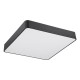GloboStar® KAMALA 61208-S Πλαφονιέρα Οροφής LED CCT 75W 8625lm 120° AC 220-240V - Εναλλαγή Φωτισμού μέσω Τηλεχειριστηρίου All In One Ψυχρό 6000k+Φυσικό 4500k+Θερμό 2700k Dimmable Μ60 x Π60 x Υ8cm - Μαύρο - 3 Years Warranty