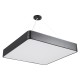 GloboStar® KAMALA 61208-S Πλαφονιέρα Οροφής LED CCT 75W 8625lm 120° AC 220-240V - Εναλλαγή Φωτισμού μέσω Τηλεχειριστηρίου All In One Ψυχρό 6000k+Φυσικό 4500k+Θερμό 2700k Dimmable Μ60 x Π60 x Υ8cm - Μαύρο - 3 Years Warranty