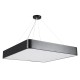 GloboStar® KAMALA 61208-S Πλαφονιέρα Οροφής LED CCT 75W 8625lm 120° AC 220-240V - Εναλλαγή Φωτισμού μέσω Τηλεχειριστηρίου All In One Ψυχρό 6000k+Φυσικό 4500k+Θερμό 2700k Dimmable Μ60 x Π60 x Υ8cm - Μαύρο - 3 Years Warranty