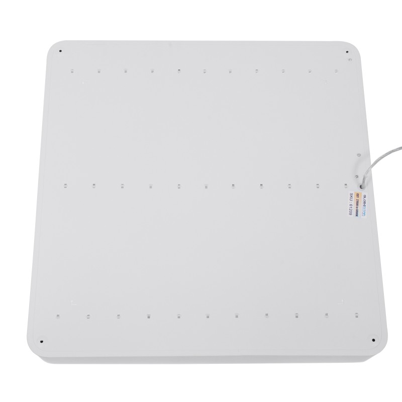 GLOBOSTAR® KAMALA 61209-S Μοντέρνο Φωτιστικό Οροφής LED 75W 8625lm 120° AC 220-240V IP20 Ρυθμιζόμενο Λευκό CCT με Χειριστήριο από 2700K έως 6000K Dimmable - Lumileds SMD Chip - Λευκό Ματ - Μ60 x Π60 x Υ8cm - 3 Χρόνια Εγγύηση