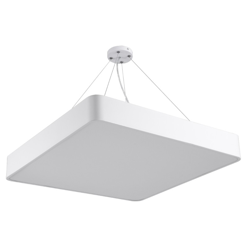 GLOBOSTAR® KAMALA 61209-S Μοντέρνο Φωτιστικό Οροφής LED 75W 8625lm 120° AC 220-240V IP20 Ρυθμιζόμενο Λευκό CCT με Χειριστήριο από 2700K έως 6000K Dimmable - Lumileds SMD Chip - Λευκό Ματ - Μ60 x Π60 x Υ8cm - 3 Χρόνια Εγγύηση