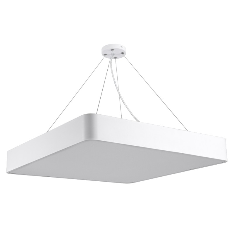 GLOBOSTAR® KAMALA 61209-S Μοντέρνο Φωτιστικό Οροφής LED 75W 8625lm 120° AC 220-240V IP20 Ρυθμιζόμενο Λευκό CCT με Χειριστήριο από 2700K έως 6000K Dimmable - Lumileds SMD Chip - Λευκό Ματ - Μ60 x Π60 x Υ8cm - 3 Χρόνια Εγγύηση