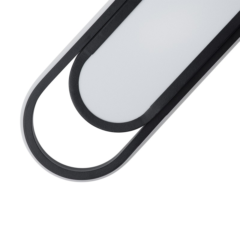 GloboStar® IGOR 61216 Φωτιστικό Οροφής Linear Design LED CCT 24W 2880lm 210° AC 220-240V - Εναλλαγή Φωτισμού μέσω Διακόπτη On/Off All In One Ψυχρό 6000k+Φυσικό 4500k+Θερμό 2700k Μ41 x Π13 x Υ4.5cm - Μαύρο - 3 Years Warranty