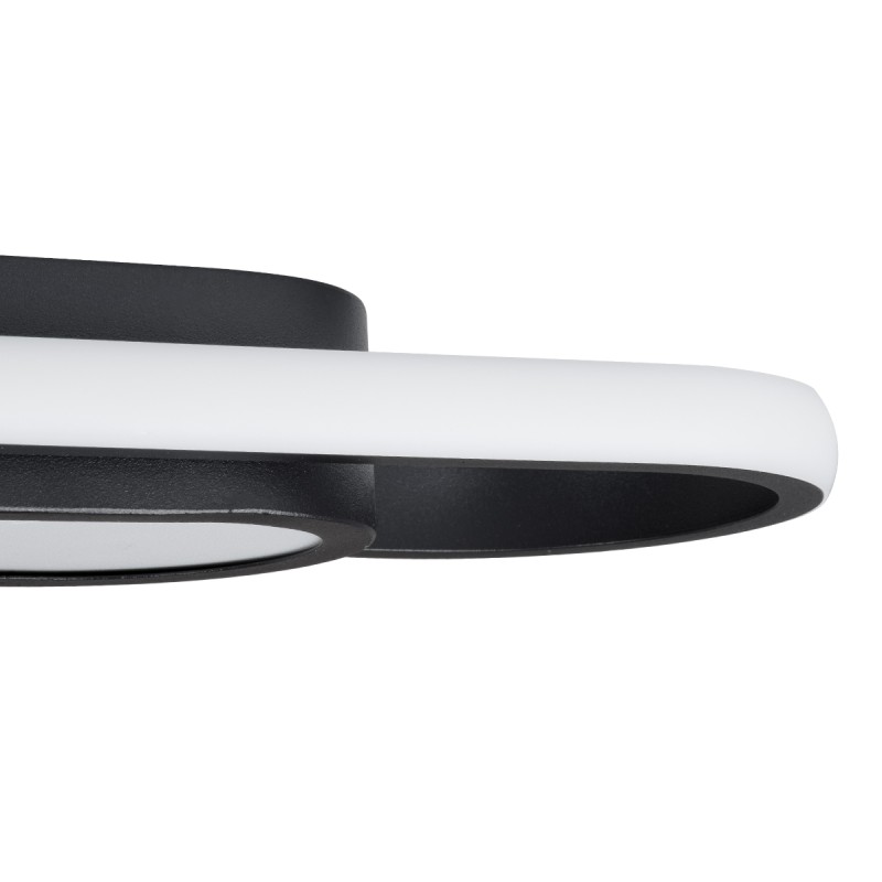 GloboStar® IGOR 61218 Φωτιστικό Οροφής Linear Design LED CCT 48W 5760lm 210° AC 220-240V - Εναλλαγή Φωτισμού μέσω Διακόπτη On/Off All In One Ψυχρό 6000k+Φυσικό 4500k+Θερμό 2700k Μ81 x Π13 x Υ4.5cm - Μαύρο - 3 Years Warranty