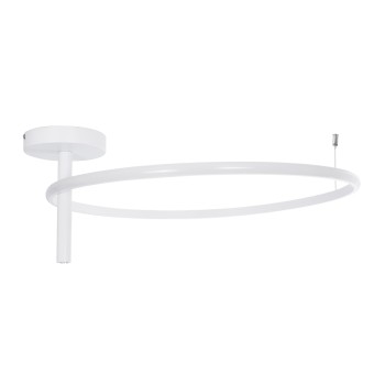 GLOBOSTAR® VERONA 61224 Μοντέρνο Φωτιστικό Οροφής LED 36W 4032lm 360° AC 220-240V IP20 Ρυθμιζόμενο Λευκό CCT με On/Off 2700K/4500K/6000K - Lumileds SMD Chip - Λευκό Ματ - Μ60 x Π60 x Υ23cm - 3 Χρόνια Εγγύηση