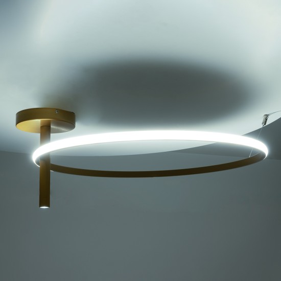 GloboStar® VERONA 61225 Φωτιστικό Οροφής Δαχτυλίδι-Κύκλος LED CCT 36W 4032lm 360° AC 220-240V - Εναλλαγή Φωτισμού μέσω Διακόπτη On/Off All In One Ψυχρό 6000k+Φυσικό 4500k+Θερμό 2700K Φ60 x Υ23cm - Χρυσό Βούρτσας - 3 Χρόνια Εγγύηση GloboStar® VERONA 61225 Φωτιστικό Οροφής Δαχτυλίδι-Κύκλος LED CCT 36W 4032lm 360° AC 220-240V - Εναλλαγή Φωτισμού μέσω Διακόπτη On/Off All In One Ψυχρό 6000k+Φυσικό 4500k+Θερμό 2700K Φ60 x Υ23cm - Χρυσό Βούρτσας - 3 Χρόνια Εγγύηση