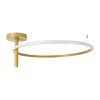 GloboStar® VERONA 61225 Φωτιστικό Οροφής Δαχτυλίδι-Κύκλος LED CCT 36W 4032lm 360° AC 220-240V - Εναλλαγή Φωτισμού μέσω Διακόπτη On/Off All In One Ψυχρό 6000k+Φυσικό 4500k+Θερμό 2700K Φ60 x Υ23cm - Χρυσό Βούρτσας - 3 Χρόνια Εγγύηση