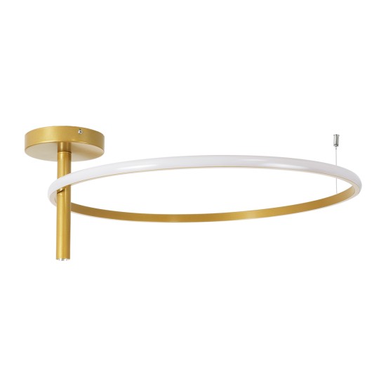 GloboStar® VERONA 61225 Φωτιστικό Οροφής Δαχτυλίδι-Κύκλος LED CCT 36W 4032lm 360° AC 220-240V - Εναλλαγή Φωτισμού μέσω Διακόπτη On/Off All In One Ψυχρό 6000k+Φυσικό 4500k+Θερμό 2700K Φ60 x Υ23cm - Χρυσό Βούρτσας - 3 Χρόνια Εγγύηση GloboStar® VERONA 61225 Φωτιστικό Οροφής Δαχτυλίδι-Κύκλος LED CCT 36W 4032lm 360° AC 220-240V - Εναλλαγή Φωτισμού μέσω Διακόπτη On/Off All In One Ψυχρό 6000k+Φυσικό 4500k+Θερμό 2700K Φ60 x Υ23cm - Χρυσό Βούρτσας - 3 Χρόνια Εγγύηση