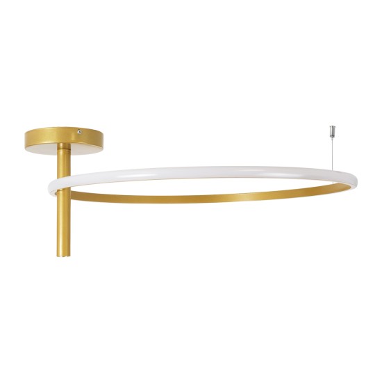 GloboStar® VERONA 61225 Φωτιστικό Οροφής Δαχτυλίδι-Κύκλος LED CCT 36W 4032lm 360° AC 220-240V - Εναλλαγή Φωτισμού μέσω Διακόπτη On/Off All In One Ψυχρό 6000k+Φυσικό 4500k+Θερμό 2700K Φ60 x Υ23cm - Χρυσό Βούρτσας - 3 Χρόνια Εγγύηση GloboStar® VERONA 61225 Φωτιστικό Οροφής Δαχτυλίδι-Κύκλος LED CCT 36W 4032lm 360° AC 220-240V - Εναλλαγή Φωτισμού μέσω Διακόπτη On/Off All In One Ψυχρό 6000k+Φυσικό 4500k+Θερμό 2700K Φ60 x Υ23cm - Χρυσό Βούρτσας - 3 Χρόνια Εγγύηση