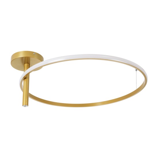 GloboStar® VERONA 61225 Φωτιστικό Οροφής Δαχτυλίδι-Κύκλος LED CCT 36W 4032lm 360° AC 220-240V - Εναλλαγή Φωτισμού μέσω Διακόπτη On/Off All In One Ψυχρό 6000k+Φυσικό 4500k+Θερμό 2700K Φ60 x Υ23cm - Χρυσό Βούρτσας - 3 Χρόνια Εγγύηση GloboStar® VERONA 61225 Φωτιστικό Οροφής Δαχτυλίδι-Κύκλος LED CCT 36W 4032lm 360° AC 220-240V - Εναλλαγή Φωτισμού μέσω Διακόπτη On/Off All In One Ψυχρό 6000k+Φυσικό 4500k+Θερμό 2700K Φ60 x Υ23cm - Χρυσό Βούρτσας - 3 Χρόνια Εγγύηση