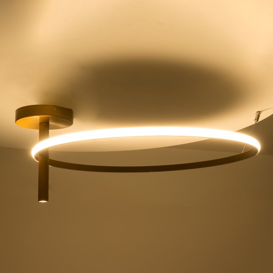 GloboStar® VERONA 61225 Φωτιστικό Οροφής Δαχτυλίδι-Κύκλος LED CCT 36W 4032lm 360° AC 220-240V - Εναλλαγή Φωτισμού μέσω Διακόπτη On/Off All In One Ψυχρό 6000k+Φυσικό 4500k+Θερμό 2700K Φ60 x Υ23cm - Χρυσό Βούρτσας - 3 Χρόνια Εγγύηση GloboStar® VERONA 61225 Φωτιστικό Οροφής Δαχτυλίδι-Κύκλος LED CCT 36W 4032lm 360° AC 220-240V - Εναλλαγή Φωτισμού μέσω Διακόπτη On/Off All In One Ψυχρό 6000k+Φυσικό 4500k+Θερμό 2700K Φ60 x Υ23cm - Χρυσό Βούρτσας - 3 Χρόνια Εγγύηση