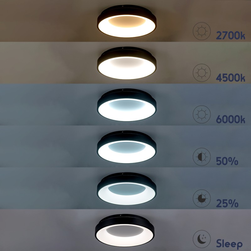 GLOBOSTAR® SALEM 61235 Μοντέρνο Φωτιστικό Οροφής LED 75W 8625lm 120° AC 220-240V IP20 Ρυθμιζόμενο Λευκό CCT με Χειριστήριο από 2700K έως 6000K Dimmable - Lumileds SMD Chip - Χρυσό - Μ45 x Π45 x Υ8.5cm - 3 Χρόνια Εγγύηση