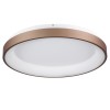 GloboStar® SALEM 61240 Πλαφονιέρα Οροφής Δαχτυλίδι-Κύκλος LED CCT 105W 12075lm 120° AC 220-240V - Εναλλαγή Φωτισμού μέσω Τηλεχειριστηρίου All In One Ψυχρό 6000k+Φυσικό 4500k+Θερμό 2700k Dimmable Φ60cm - Καφέ Χάλκινο - 3 Years Warranty