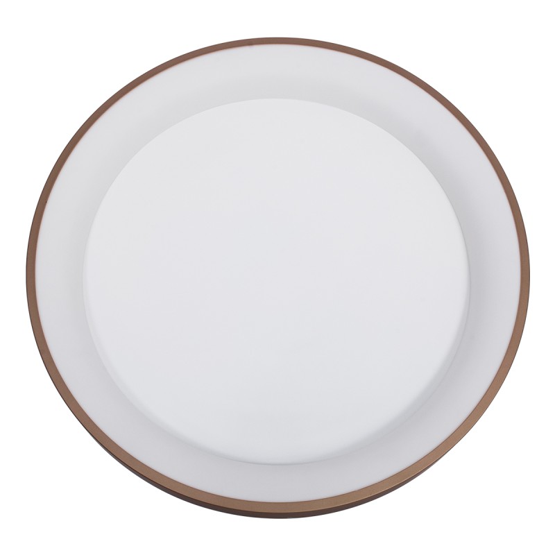 GloboStar® SALEM 61240 Πλαφονιέρα Οροφής Δαχτυλίδι-Κύκλος LED CCT 105W 12075lm 120° AC 220-240V - Εναλλαγή Φωτισμού μέσω Τηλεχειριστηρίου All In One Ψυχρό 6000k+Φυσικό 4500k+Θερμό 2700k Dimmable Φ60cm - Καφέ Χάλκινο - 3 Years Warranty
